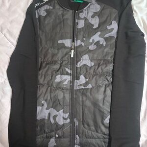 Black and Gray Camouflage Jacket